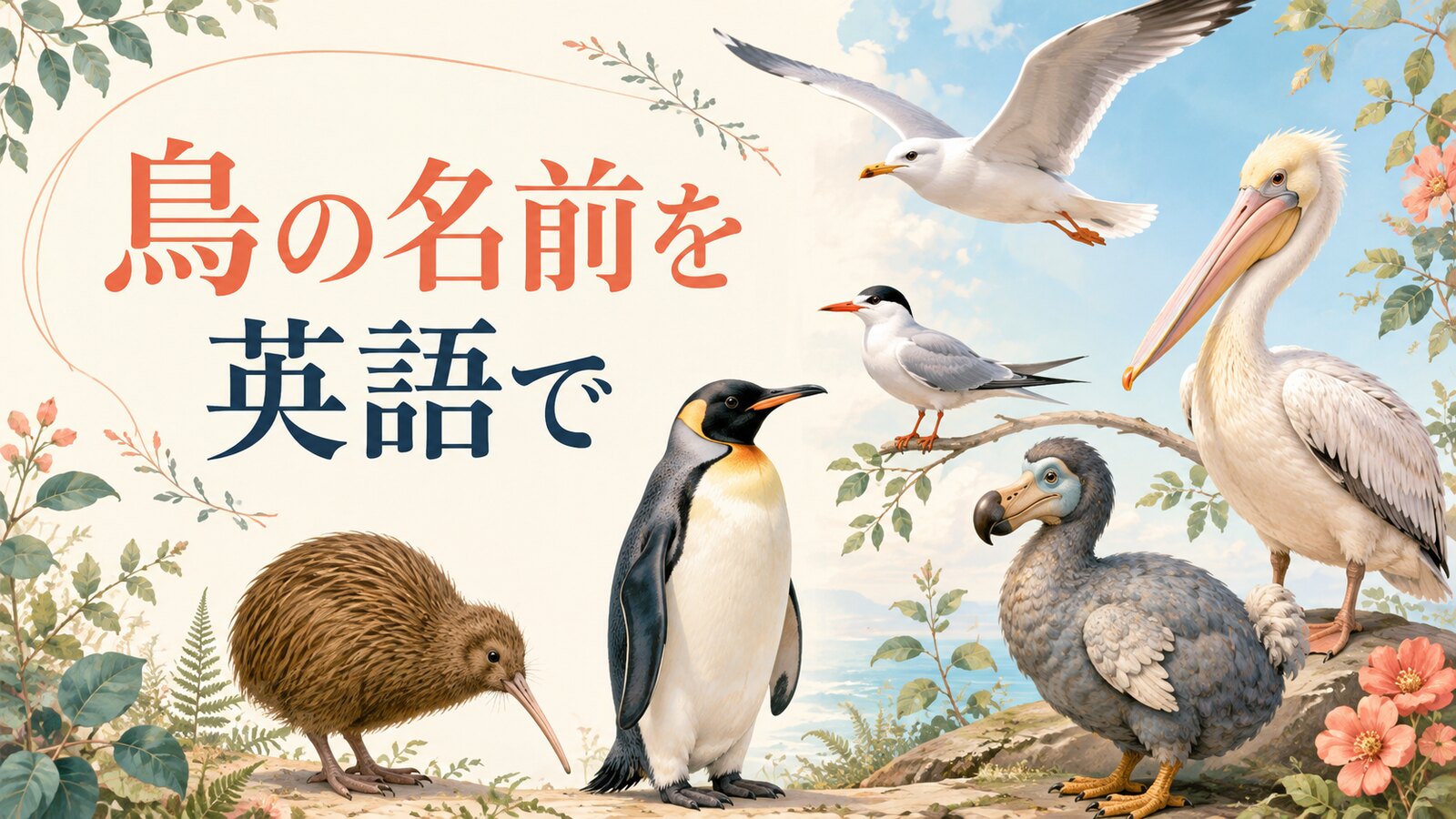 鳥の名前を英語で学ぶ一覧