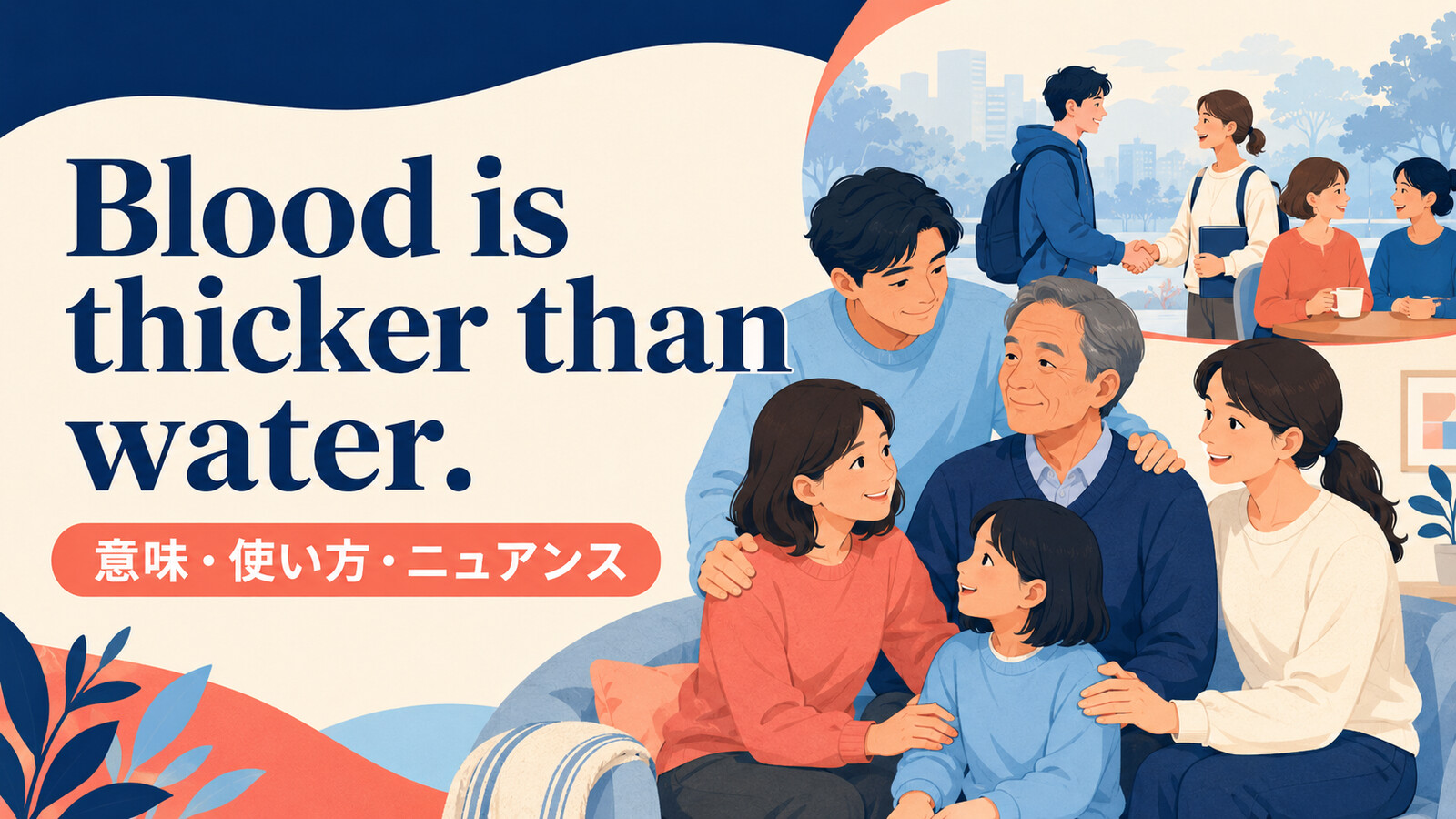 Blood is thicker than water.の意味は？使い方・ニュアンスと例文
