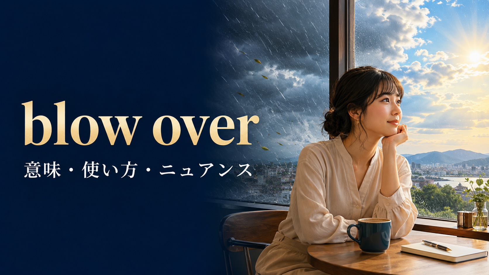 blow overの意味・使い方・ニュアンスを解説するアイキャッチ画像