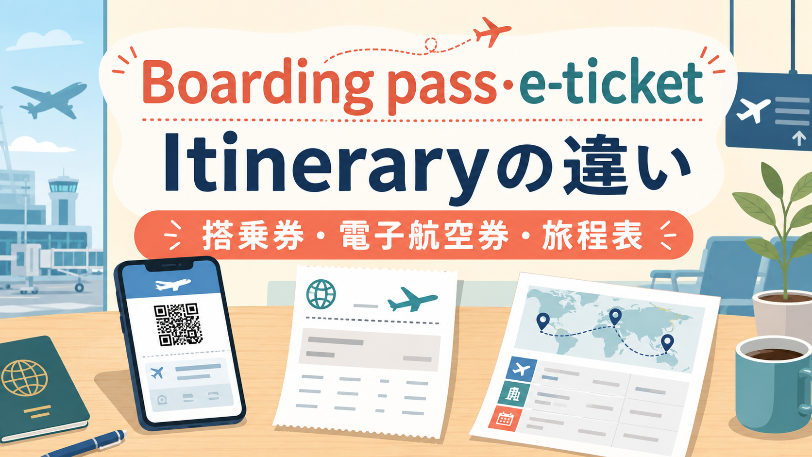 Boarding pass・e-ticket・Itineraryの違い｜搭乗券・電子航空券・旅程表の見分け方
