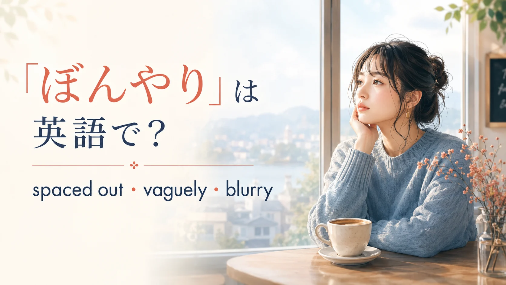 「ぼんやり」は英語で?spaced out・vaguely・blurryの違い