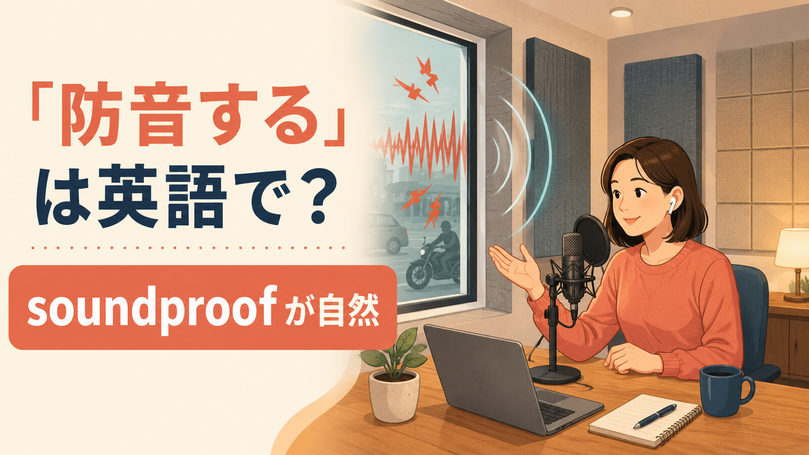 「防音する」は英語で?soundproofが自然