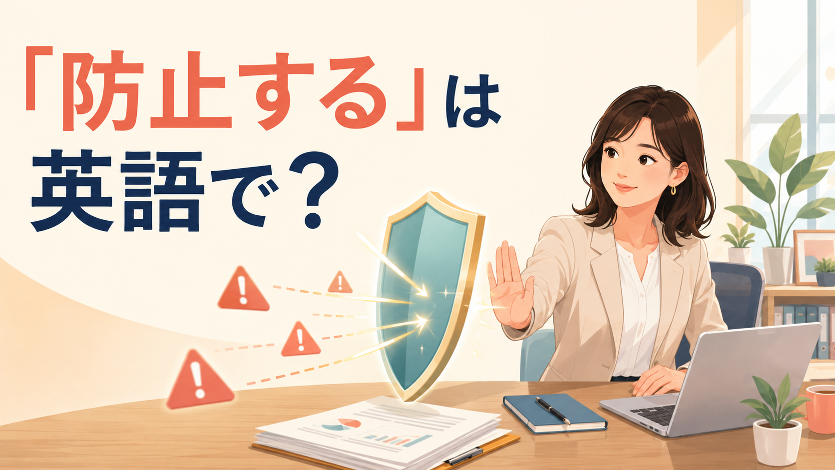 「防止する」は英語で？prevent・stop from・keep from・avoidの違いと簡単な言い方