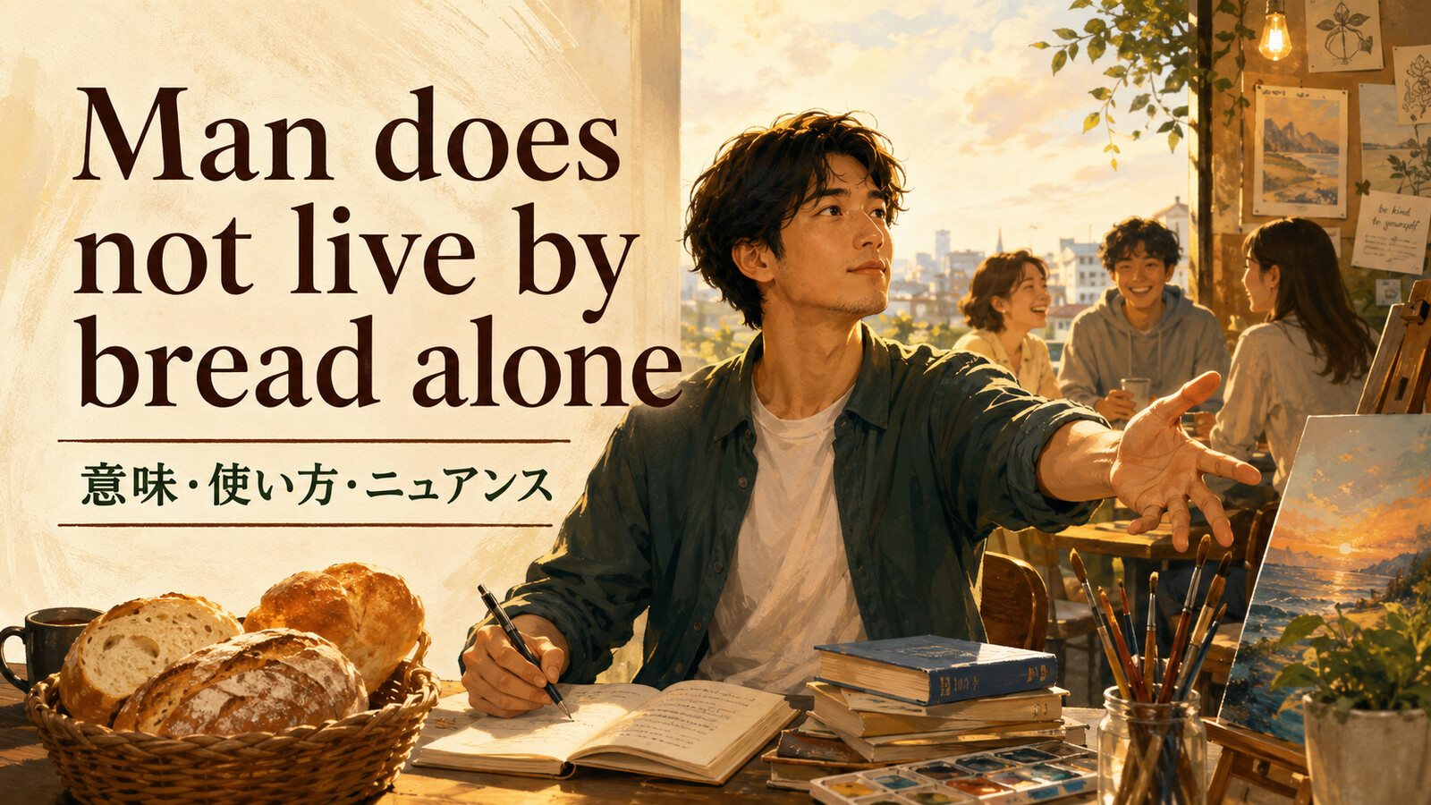 Man does not live by bread alone.の意味は？使い方・ニュアンスと例文