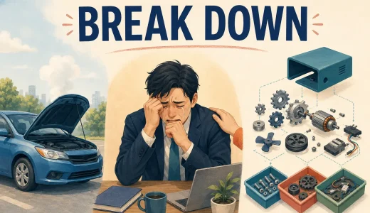 Break downの意味は？故障・泣き崩れる・分解するのつながり