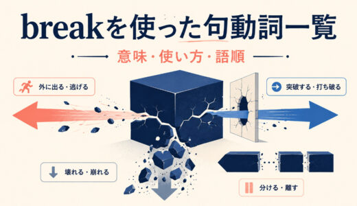 breakを使った句動詞一覧｜意味・使い方・語順と熟語の違いを例文解説