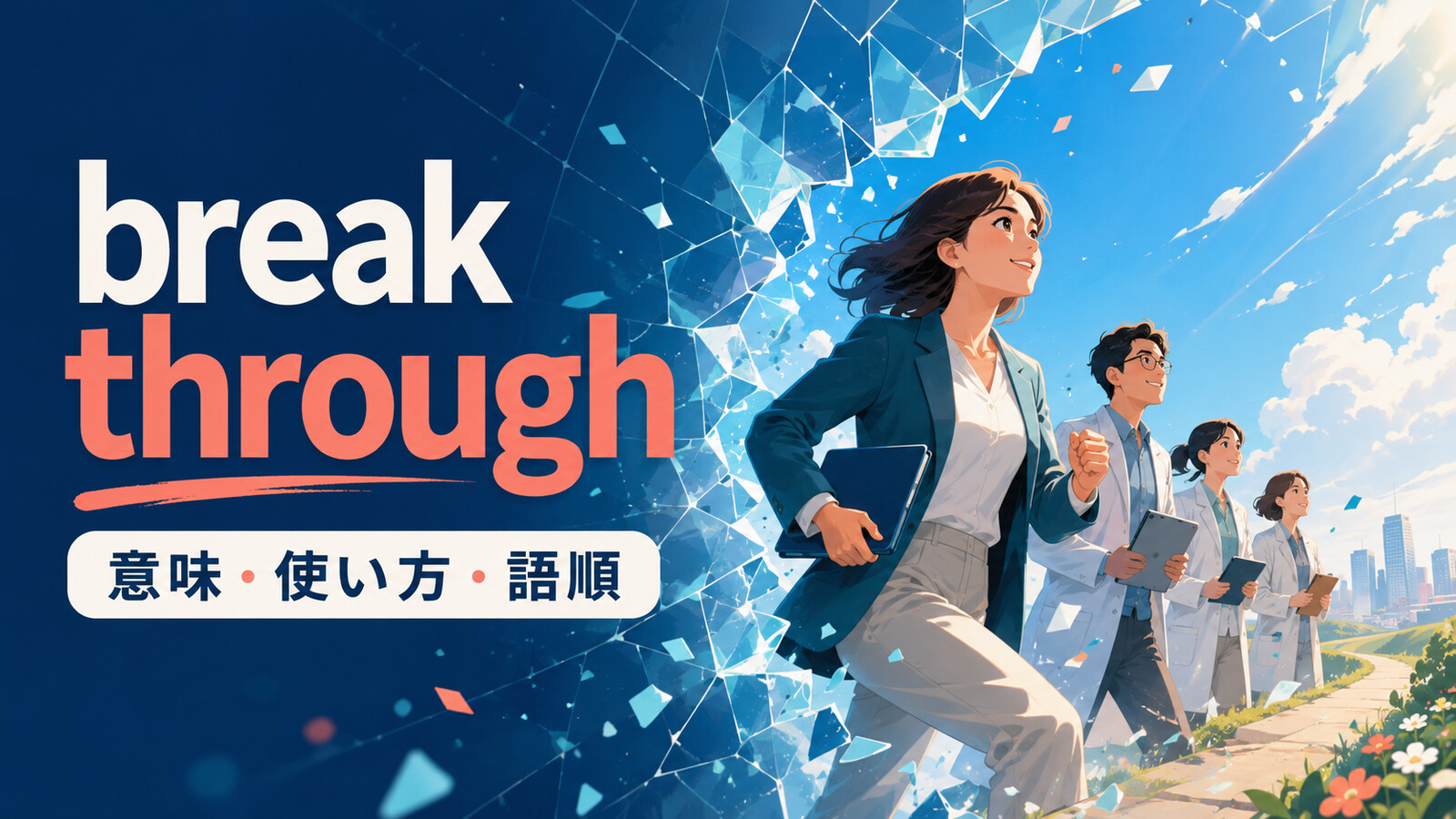 break throughの意味は？「突破する・難関を乗り越える」の使い方とbreakthroughとの違い