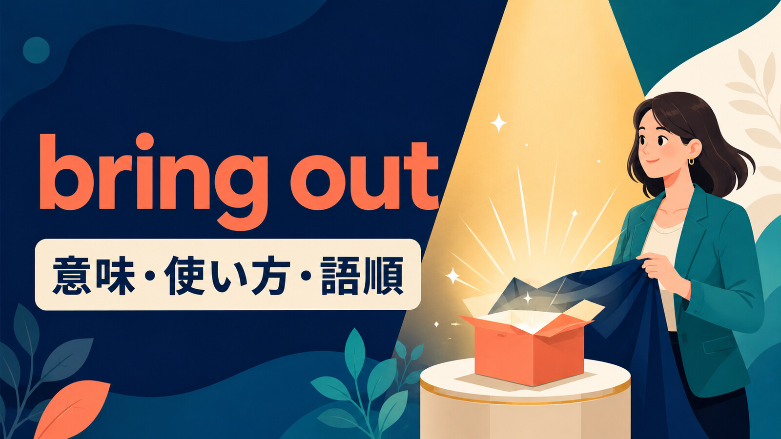 bring outの意味・使い方・語順を表すアイキャッチ画像