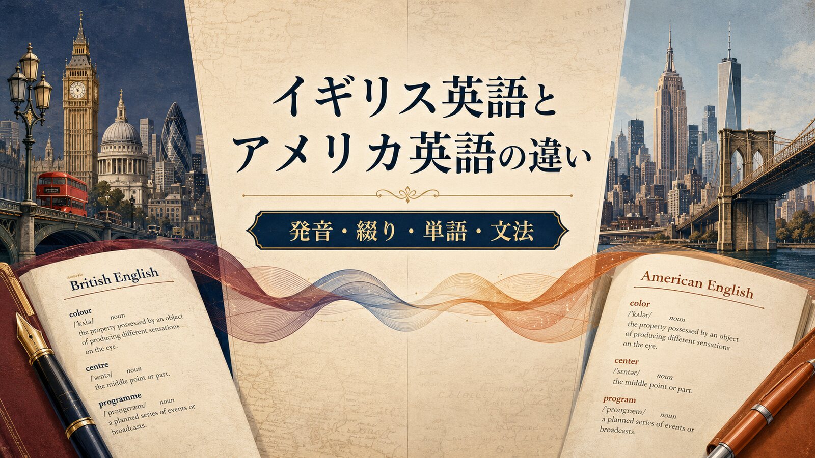 イギリス英語とアメリカ英語の違い｜発音・綴り・単語・文法