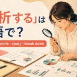 「分析する」は英語で?analyze・examine・study・break downの違い
