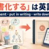 「文書化する」は英語で？document・put in writing・write down・recordの違い