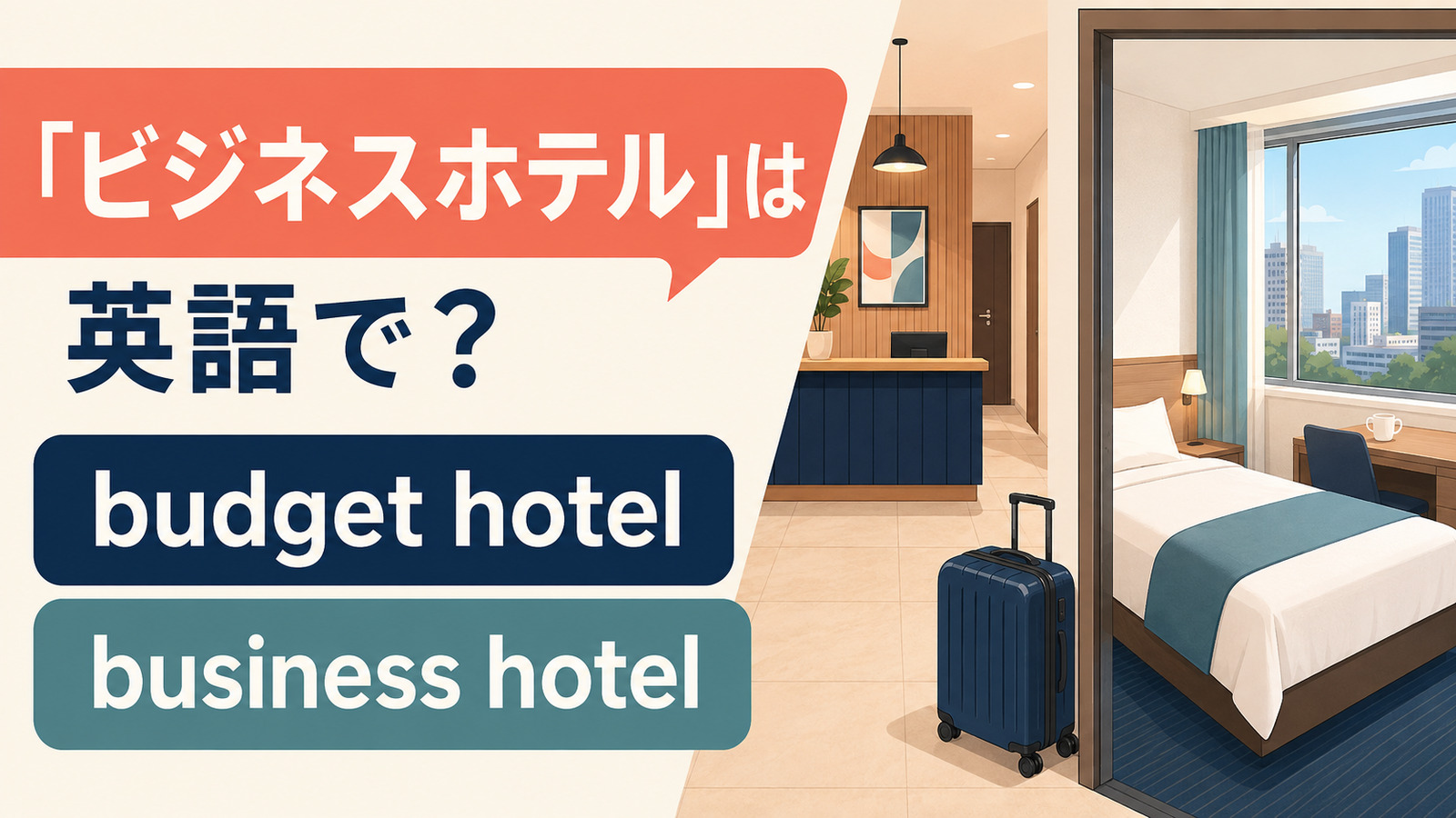 「ビジネスホテル」は英語で?budget hotel・business hotel・limited-service hotelの違い