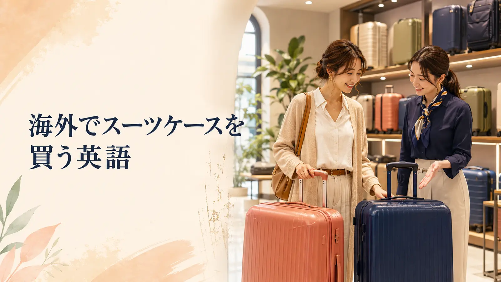 海外でスーツケースを買う英語｜サイズ・重さ・機能・保証・返品