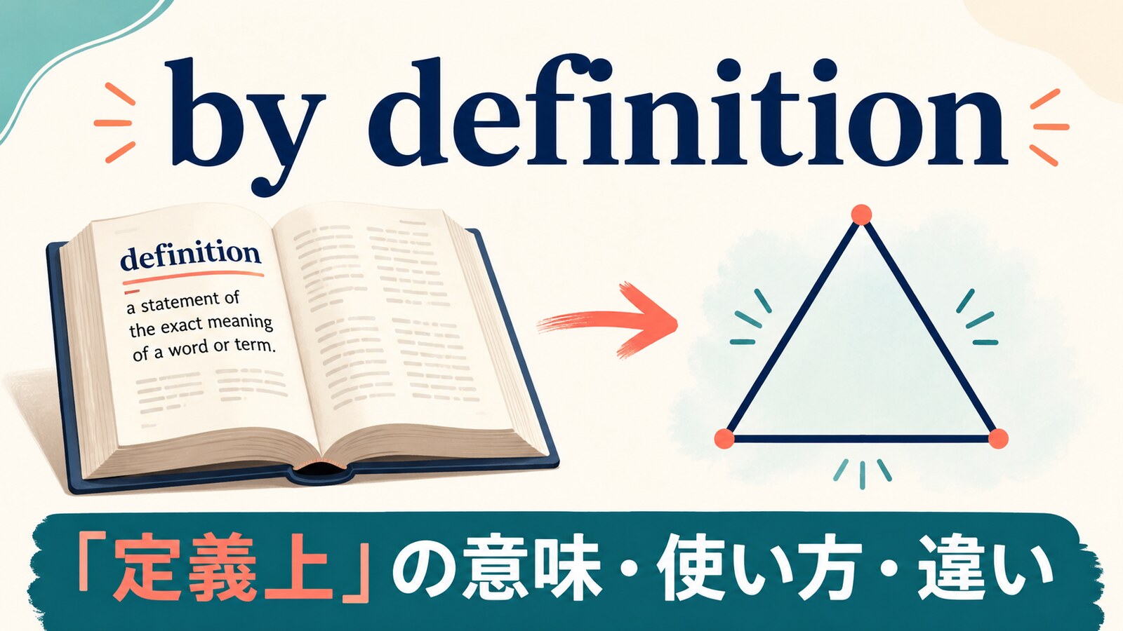 by definitionの意味・使い方・違いを示すアイキャッチ画像