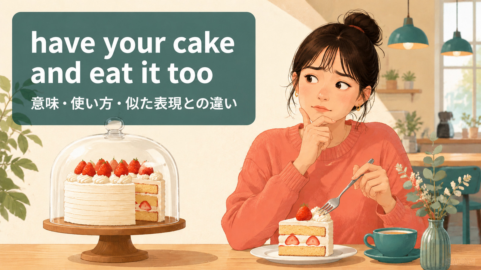 have your cake and eat it tooの意味は？「両方のいいところを取る」の使い方と例文