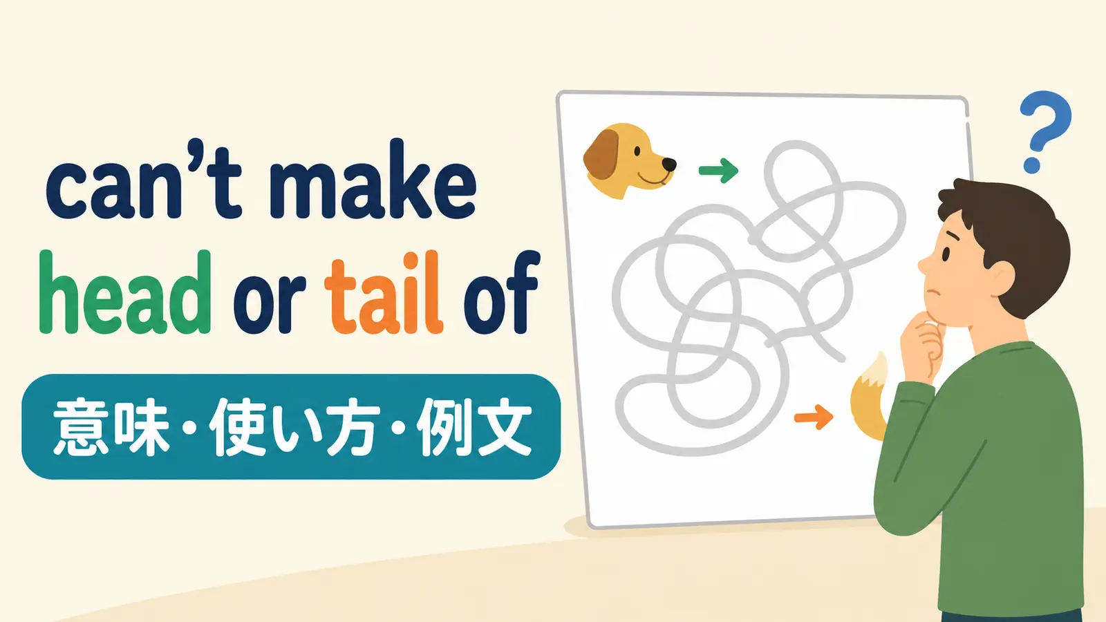 can't make head or tail ofの意味・使い方・例文
