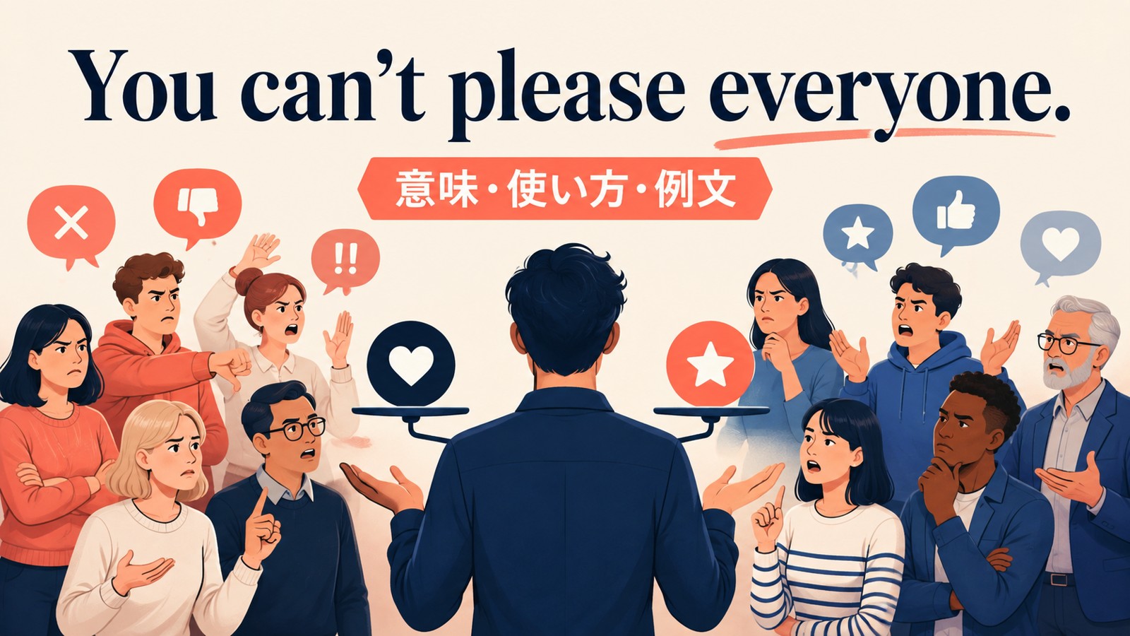 You can’t please everyone.の意味・使い方・例文