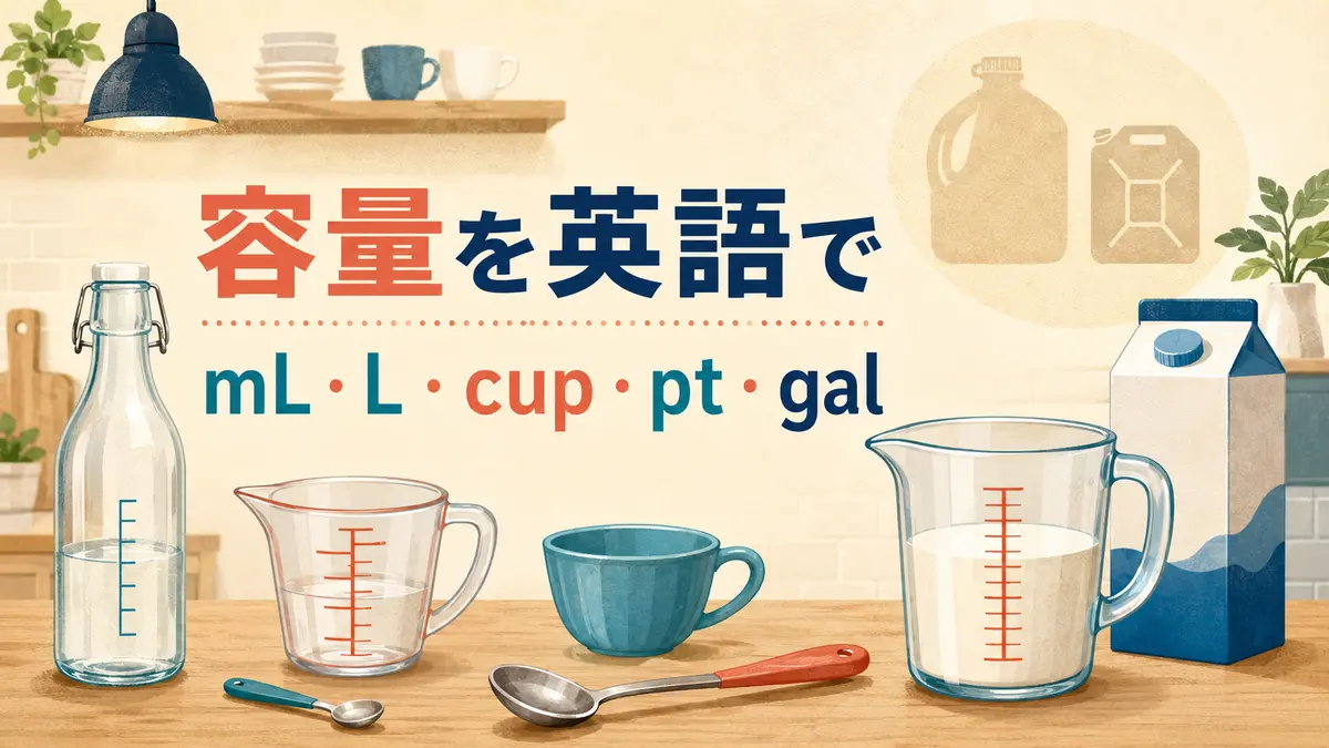 容量を英語で｜capacity・volumeの違いとcup・pint・gallonの換算