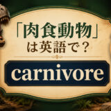 「肉食動物」は英語で? carnivore
