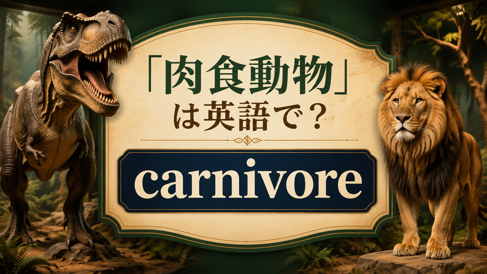 「肉食動物」は英語で？carnivoreの発音・意味とcarnivorousとの違い