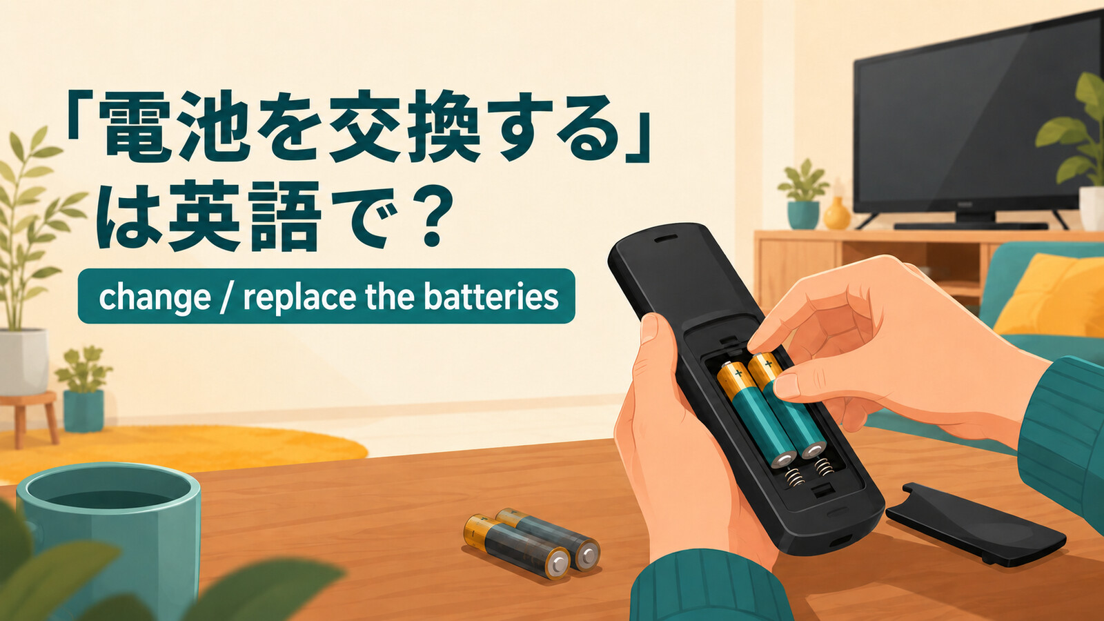 「電池を交換する」は英語で?change・replace the batteriesのアイキャッチ