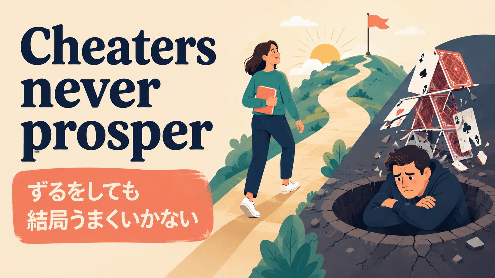 Cheaters never prosper.の意味・使い方