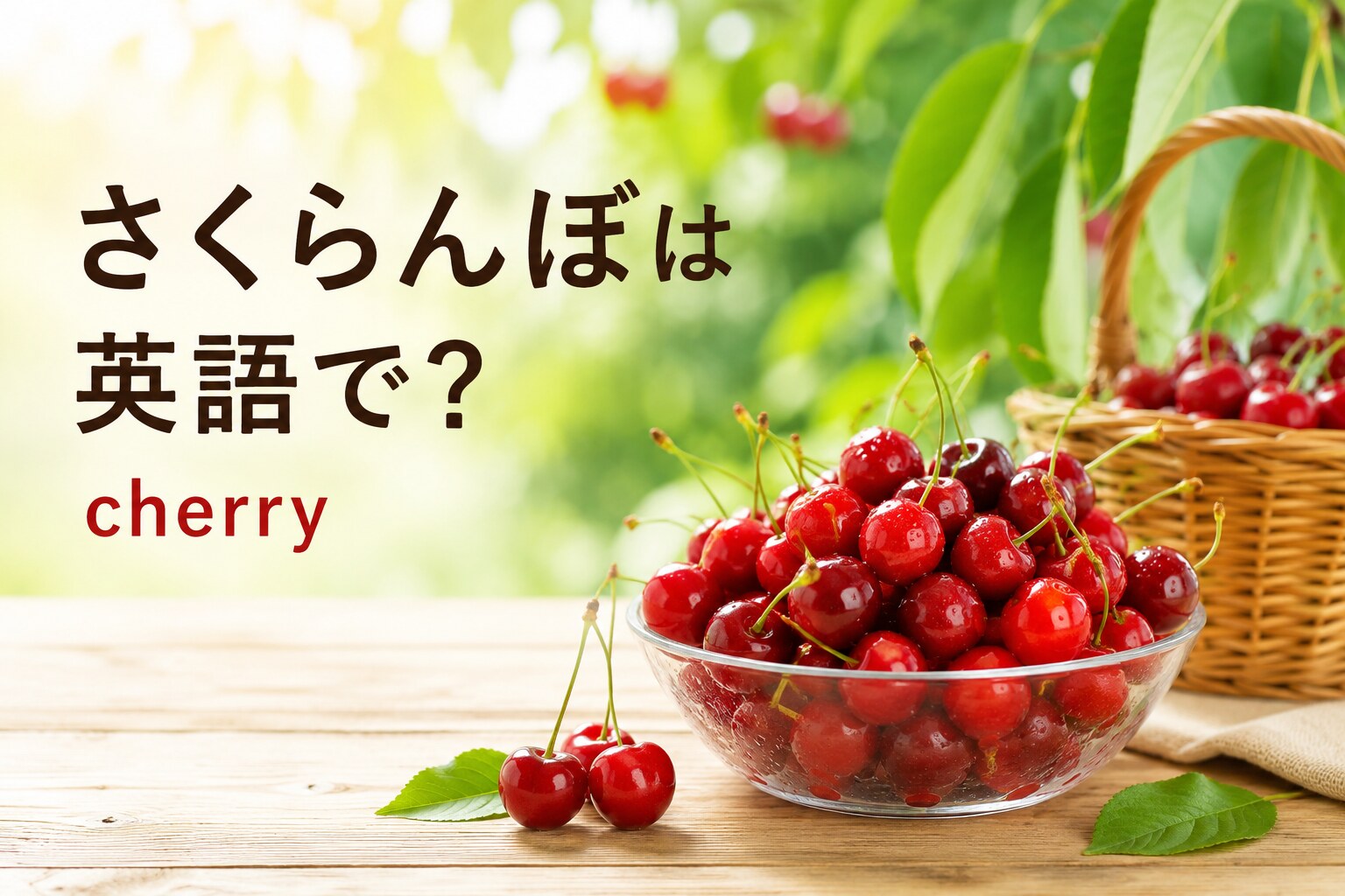 さくらんぼは英語で？cherryの意味・複数形とアメリカンチェリーの違い