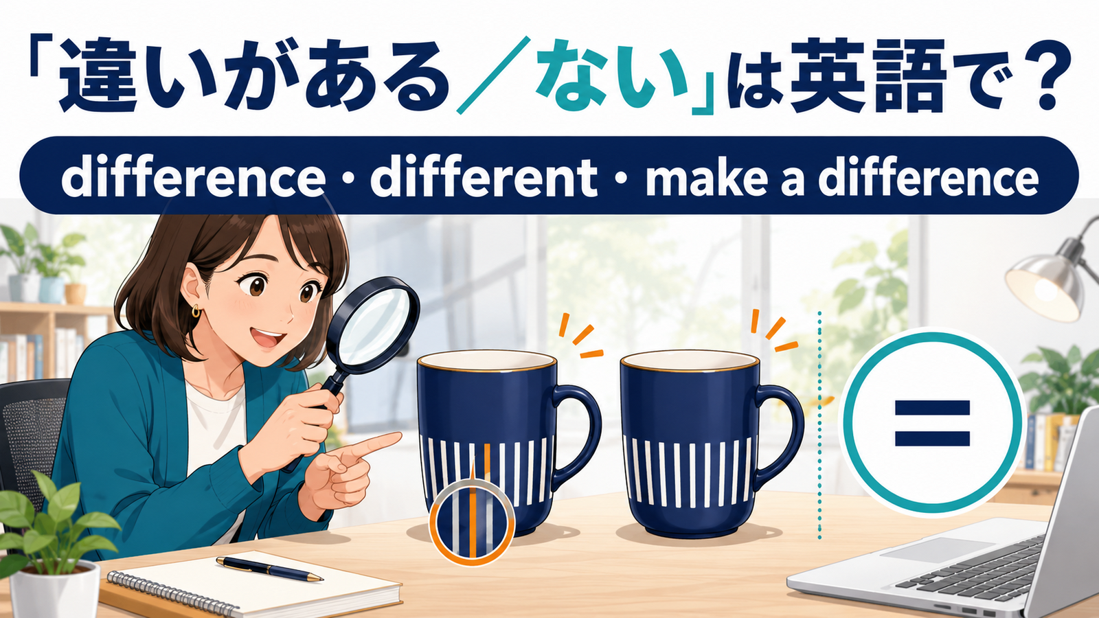 「違いがある／ない」は英語で？difference・different・make a differenceの違い