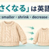 「小さくなる」の英語表現 get smaller・shrink・decreaseの違い