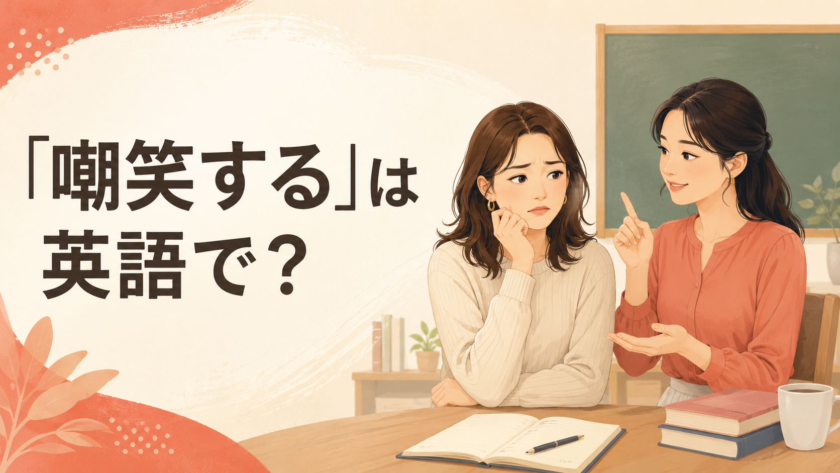 「嘲笑する」は英語で？を解説する英語学習記事のアイキャッチ