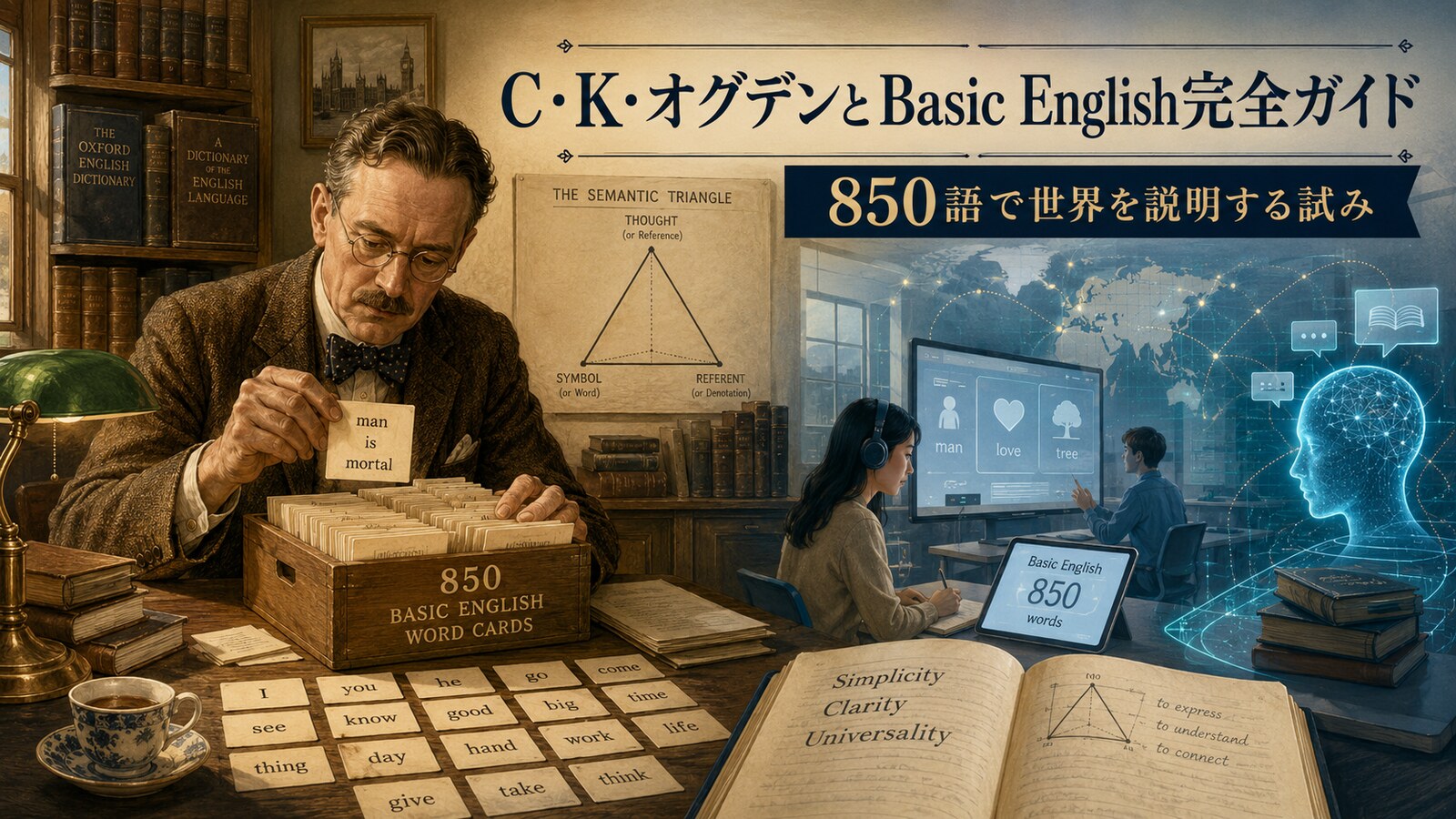 C・K・オグデンとBasic Englishの850語体系を紹介する完全ガイド