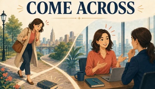 Come acrossの意味は？「偶然見つける・印象を与える」の使い方