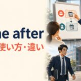 come afterの意味・使い方・違いを表したアイキャッチ画像