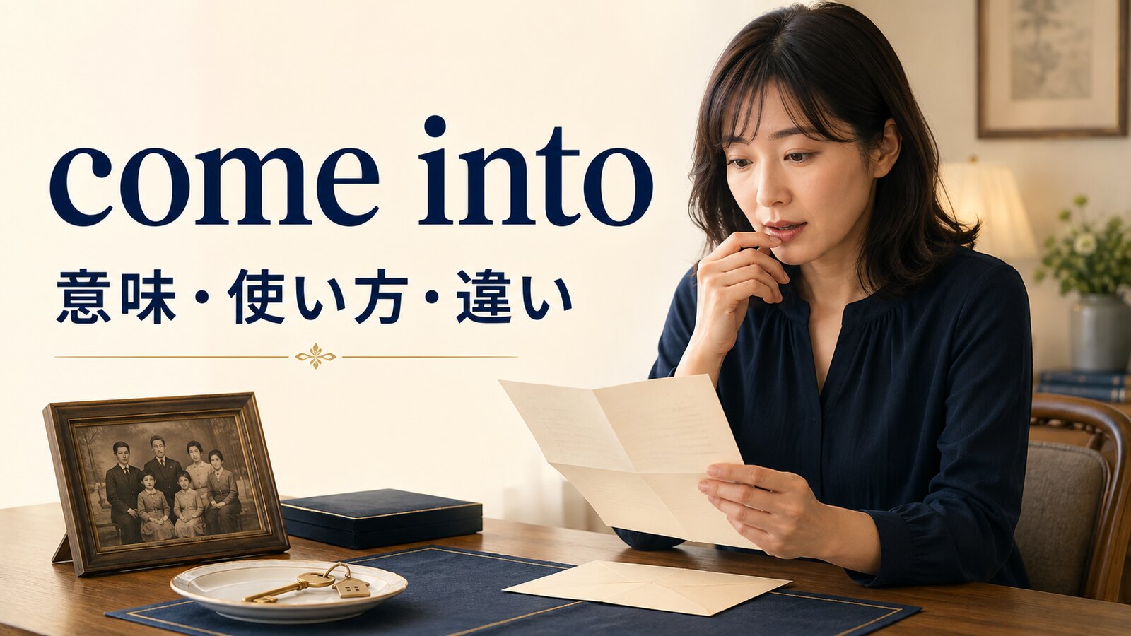 come intoの意味は？「相続して財産を手に入れる」の使い方とinherit・earnの違い