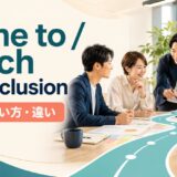 come to a conclusionとreach a conclusionの意味・使い方・違いを解説するアイキャッチ画像