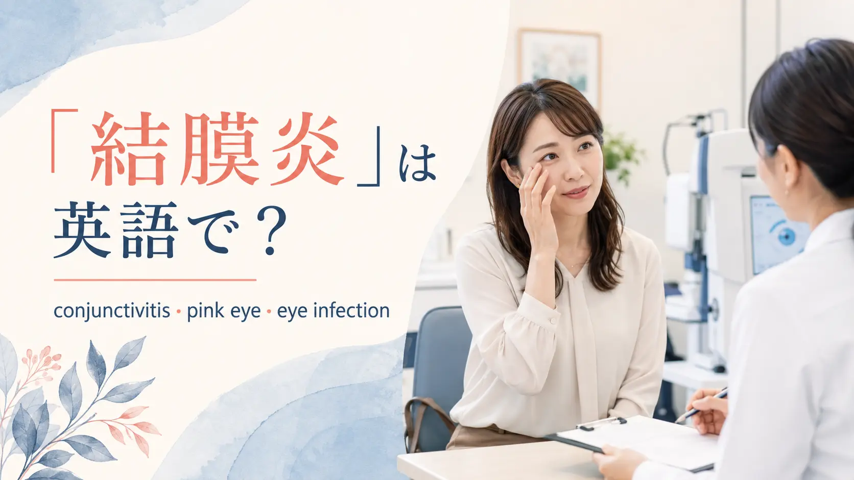 「結膜炎」は英語で？conjunctivitis・pink eye・eye infectionの違い