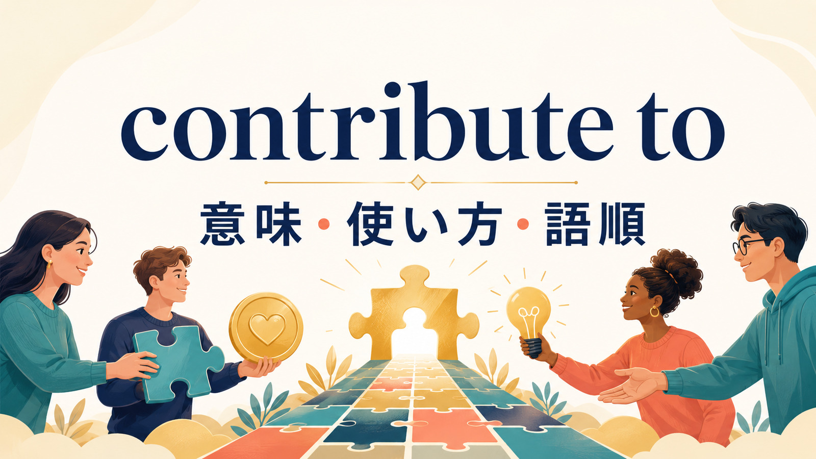 contribute toの意味は？「貢献する・一因となる」の使い方と語順
