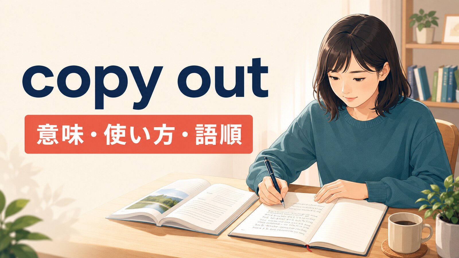 copy outの意味は？語順・使い方とcopy down・write outとの違い