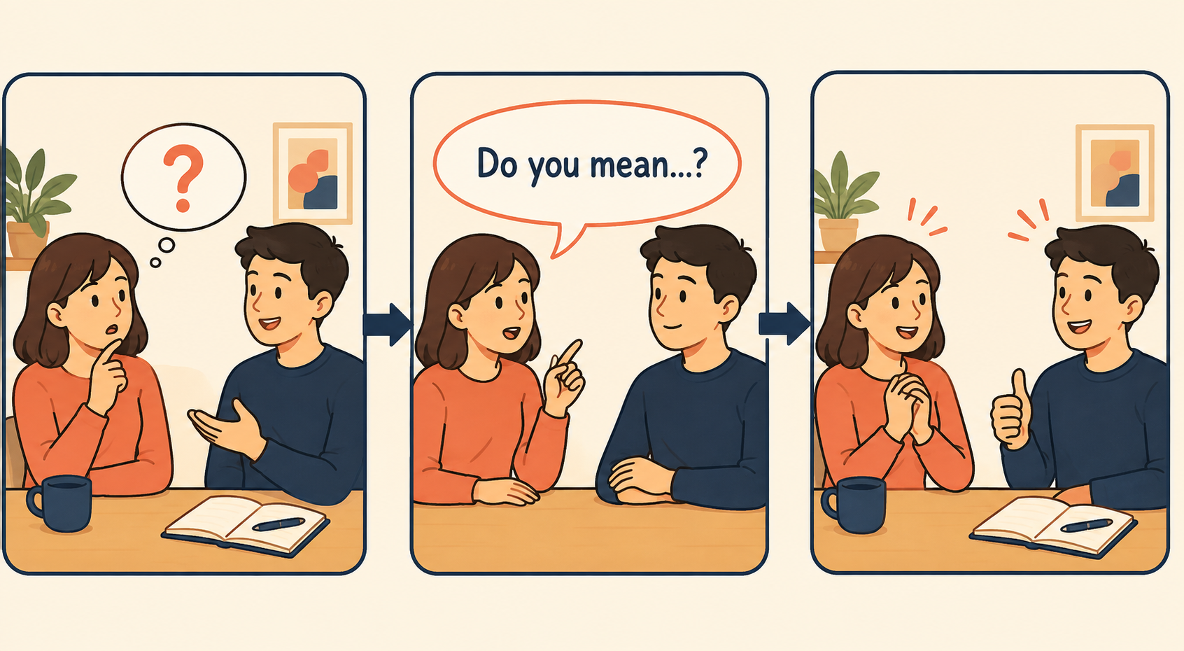 Could you speak more slowly?を使う会話の流れ