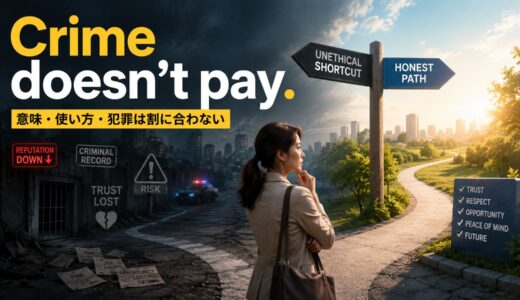 Crime doesn’t pay.の意味は？使い方・ニュアンスと例文