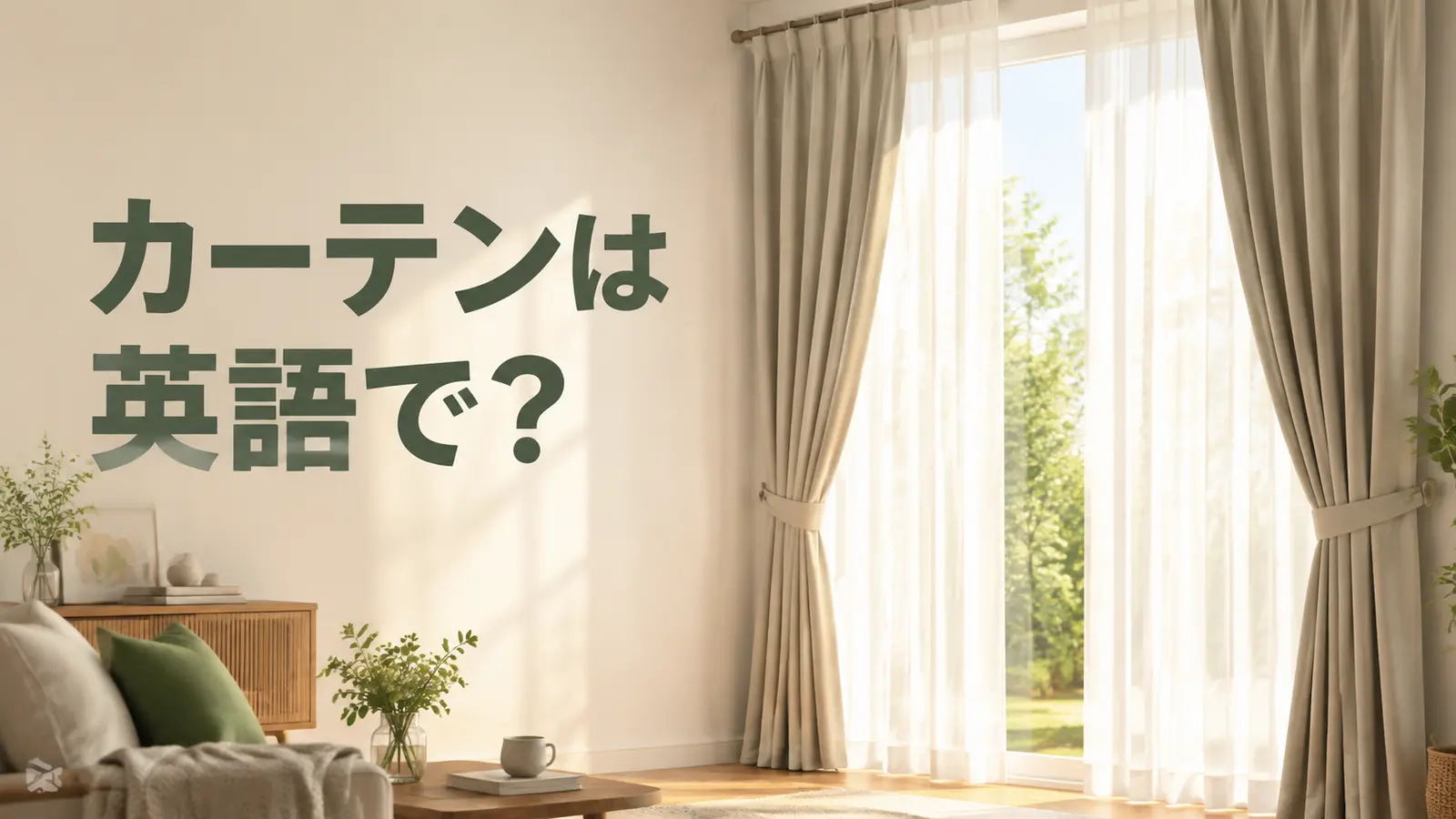 カーテンは英語で？curtains・drapes・sheer curtainsの違い