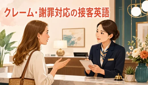 クレーム・謝罪対応の接客英語｜聞き取り・お詫び・返金・交換のフレーズ