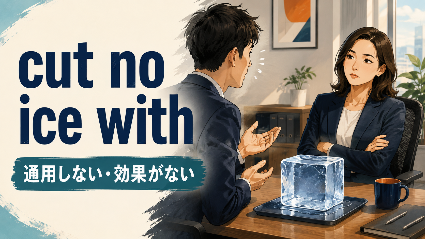 cut no ice withの意味・通用しないを解説するアイキャッチ