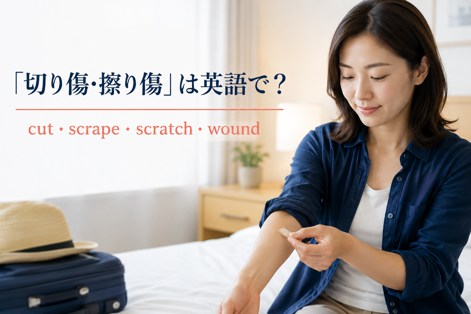 「切り傷・擦り傷」は英語で？cut・scrape・scratch・woundの違い