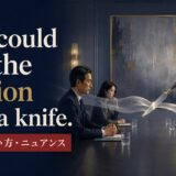 You could cut the tension with a knife.の意味・使い方・ニュアンス
