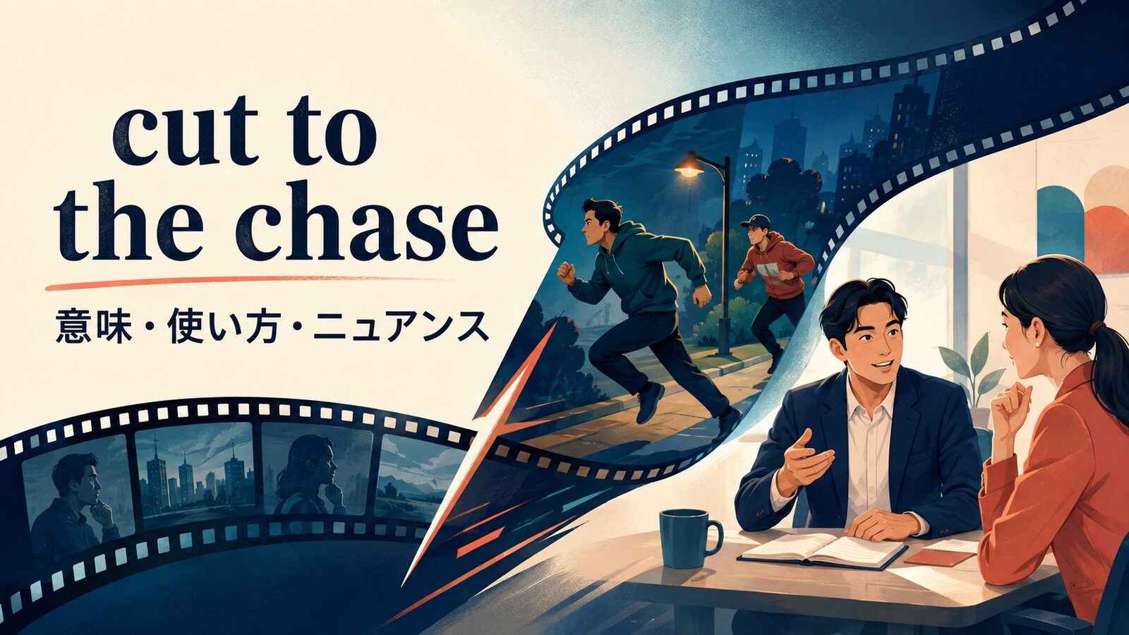 cut to the chaseの意味・使い方・ニュアンスを解説するアイキャッチ画像