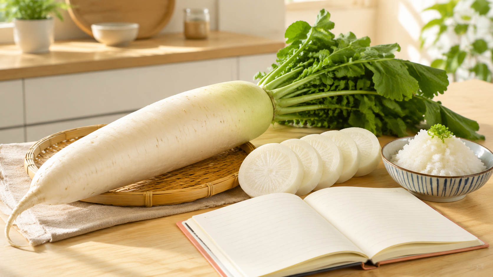 大根は英語でdaikon radish、Japanese radish、white radishの違いを解説するアイキャッチ