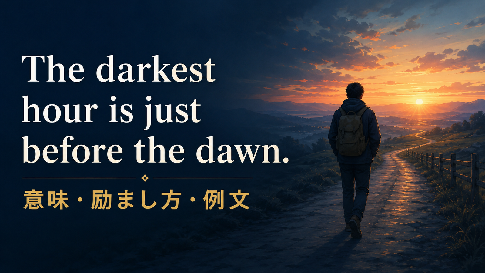 The darkest hour is just before the dawnの意味は？使い方・ニュアンス・例文と簡単な言い換え