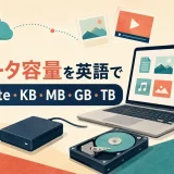 データ容量を英語で表すbit・byte・KB・MB・GB・TBのイラスト