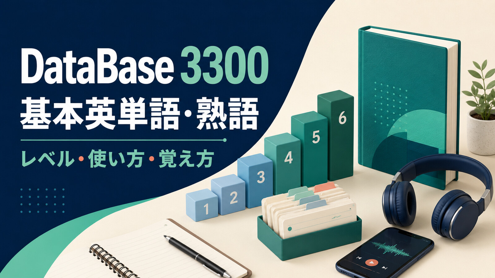 DataBase 3300 基本英単語・熟語のレベル・使い方・覚え方を案内するアイキャッチ画像